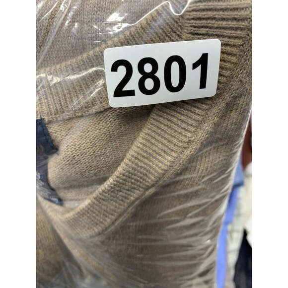 Dockers Sweater Vest Mens XL Beige Black Argyle V Neck 100% Cotton Sleeveless - Picture 13 of 13